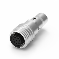 Conector Industrial Nian-Yeong Wp M12(F) de 8 Pines con Codificación A, Cable Moldeado Push-Pull Hembra, Alta Corriente 2A 30V, Impermeable IP67, 10m