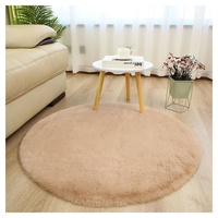 UOO Tapis doux en fausse fourrure de lapin de taille personnalisée pour le salon