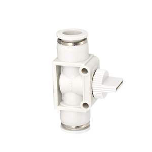 HVFF-Conector de manguera de aire de plástico, Conector de tubo de PU recto y reductor de conexión rápida, control de flujo, válvula de mano, Ajuste neumático - Product Image 2