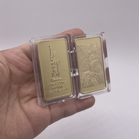 Pièce de monnaie en or de 100 millions de dollars américains, statue de la Liberté, souvenir, pièce de monnaie en métal, lingot d'argent pour collection