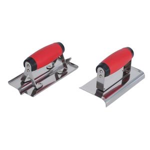 Truelle d'angle en acier inoxydable de 1,2 mm pour bricolage, <span class=keywords><strong>rainureuse</strong></span> manuelle pour <span class=keywords><strong>béton</strong></span> et ciment, et travaux de maçonnerie avec poignée en PP et TPR - Product Image 4