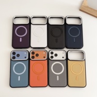 Étui de téléphone portable de luxe en TPU+PC orange antichoc avec anneau magnétique pour iPhone 18 PRO Max