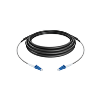 Câble de raccordement optique blindé LC-LC à 4 fibres, monomode, gainé, pour intérieur/extérieur