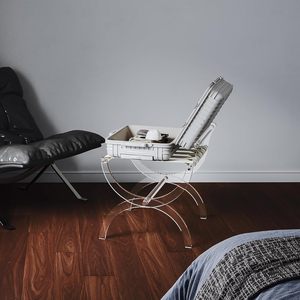 Gấp Acrylic hành lý Rack hiển thị Vali đứng với fashonal Dây đai cho phòng khách, phòng ngủ, khách sạn giữ - Product Image 3