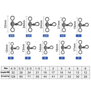 Triple émerillon <span class=keywords><strong>de</strong></span> pêche à trois voies pour la connexion <span class=keywords><strong>de</strong></span> lignes <span class=keywords><strong>de</strong></span> pêche, les montages <span class=keywords><strong>de</strong></span> jigging et les montages <span class=keywords><strong>de</strong></span> fond pour la pêche en surfcasting - Product Image 5