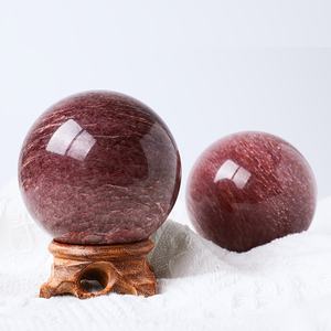 Esfera de Cuarzo Fresa de Estilo Bohemio de Alta Calidad al por Mayor, Piedra de Cristal Natural para Decoración del Hogar Única y Regalos Navideños - Product Image 1