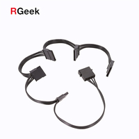 RGEEK 4pin IDE to 5 SATA Hard Disk SSD/ HDD Power Cable Adapter