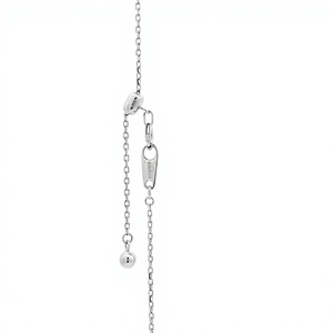 Chaînes de cou minimalistes en platine raffinée Pt950 LONGJIA avec maillons plats polis, réglables, unisexes, cadeau en platine, à porter au quotidien, 2,57 g - Product Image 2