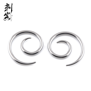 Acero inoxidable PVD Plateado 1-3mm Espiral Tapers <span class=keywords><strong>Ear</strong></span> Stretchers Piercing para el cuerpo Joyería - Product Image 1