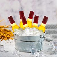 Bouteilles de sauce piquante personnalisées de 5 oz, bouteilles en verre transparent Woozy avec bouchons à vis rouges anti-fuite, inserts compte-gouttes, petites bouteilles de vin vides