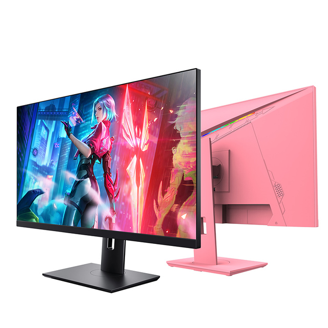 27inch pink 1920*1080 144hz IPS Panel Led Lcd Gaming Monitor with GRB Function and Lifting Arm