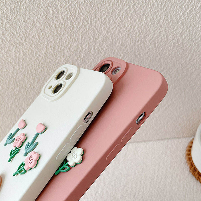 Cover Per Ulefone Note 6 Con Fiore | Custodia In Silicone Morbido TPU Antiurto | Rosa Per Donne