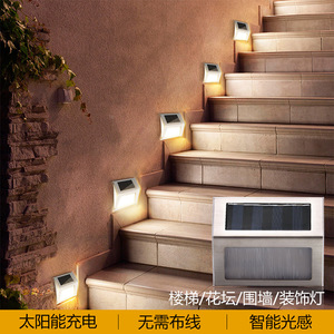 Luz LED Solar de Acero Inoxidable para Escalones, Montaje en Pared, Resistente al Agua, Iluminación para Escaleras de Jardín - Product Image 2
