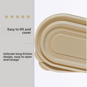 Boîte à lunch jetable en amidon de maïs | Récipient à emporter de repas commercial | Boîte à lunch dégradable résistante aux hautes températures - Product Image 3