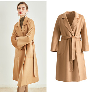 Cappotti di alta qualità in Cashmere solido per le donne elegante di lusso invernale fatto a mano lungo personalizzato cappotto di lana - Product Image 6