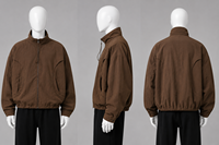 Blouson bomber léger pour homme à col montant, coupe ample, décontracté, coupe-vent, OEM ODM, personnalisable, marque privée