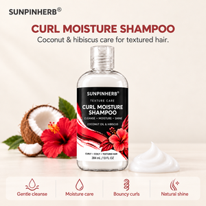 SUNPINHERB TEXTURE CARE CURL MOISTURE SHAMPOO Huile de Coco Hibiscus Shampooing Hydratant pour Cheveux Bouclés 384 ml Vente en Gros Direct Usine - Product Image 2