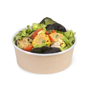 Bol alimentaire rond en papier kraft de qualité supérieure, empilable, scellable, résistant à la graisse, pour produits chauds et froids, logo personnalisé - Product Image 1