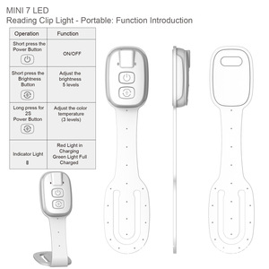Clip de Lectura Portátil Creativo con Luz Nocturna LED Blanca Flexible, Luz de Tarjeta Mini de Protección Ocular de Tamaño <span class=keywords><strong>Pequeño</strong></span>, Regalo para Dormitorio - Product Image 3