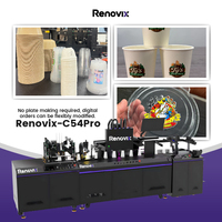 Máquina de Impresión de Vasos 2 en 1 de Alta Precisión Renovix, Impresión UV de Una Sola Pasada a Doble Cara + Máquina Digital a Color para Logotipos en Vasos de Plástico