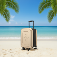 Valise pliable pour ordinateur portable avec roulettes fixes, fermeture éclair, poignée télescopique, unisexe, avec serrure