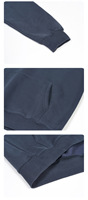 Sweat à capuche bleu marine 100 % coton de qualité supérieure pour homme, molleton épais, coupe oversize légère, personnalisable avec logo imprimé