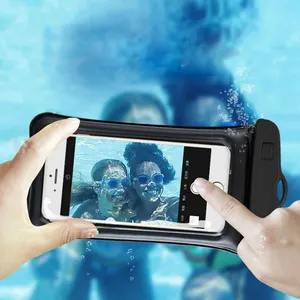 Ipx8 vedação de mergulho subaquática, tela sensível ao toque, à prova d' água, bolsa para celular