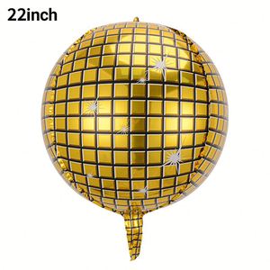 22 Inch Metallic 4D Foil Helium <b>Balloon</b> Chrome Shiny Mirror Ball for Wedding Disco Birthday Christmas Party Decoration Supplies - Product Image 5