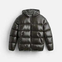 Service OEM en gros – Blouson bomber matelassé noir slim pour homme, col montant, en toile, haute qualité, style streetwear, idéal pour l'hiver