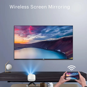 โปรเจคเตอร์พกพาขนาดเล็ก ระบบแอนดรอยด์ รองรับ WiFi 6 ความละเอียด 4K <span class=keywords><strong>HD</strong></span> ฉายระยะใกล้ รองรับ 3D แบตเตอรี่ในตัว ลำโพงในตัว ฉายภาพกลางแจ้ง ขนาด 200 นิ้ว เหมาะสำหรับการตั้งแคมป์ - Product Image 6