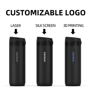 Trigger <span class=keywords><strong>Action</strong></span> Logo personnalisé 600ml Tasse de bouteille de voyage en acier inoxydable à double paroi étanche - Product Image 5