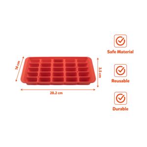 Bandeja para Cubitos de Hielo de PP de Grado Alimenticio, Multicolor, 28.2x14x3.5cm, Duradera, Reutilizable, Libre de BPA, Apta para Lavavajillas, Ecológica, Fácil de Limpiar, Apta para Congelador - Product Image 5