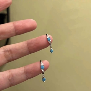 Bague rétro <span class=keywords><strong>turquoise</strong></span> LT-EK561, boucles <span class=keywords><strong>d</strong></span>'oreilles créoles en <span class=keywords><strong>argent</strong></span>, tendance pour femmes, fête, nouveauté 2025, accessoires de mode les plus vendus - Product Image 3