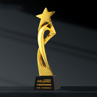 Premio de estrella de resina de cristal personalizado, excelente equipo de competición, trofeo de campeón, recién llegado, diseño creativo para trofeos