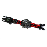 Montre de survie paracorde étanche pour Camping avec démarreur/boussole/thermomètre/sifflet