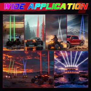 Whipless 채찍 조명 스카이 빔 외부 보조 RGB 스팟 ATV UTV 트럭 용 오프로드 자동차 레이저 안개등 - Product Image 4