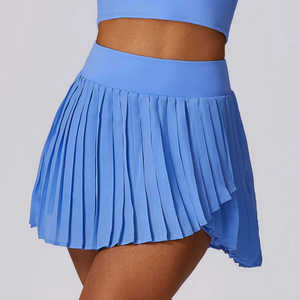 Nouvelle jupe de sport plissée pour femme, taille haute, poche doublée, anti-exposition, golf, entraînement, badminton, yoga, tennis - Product Image 6