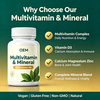Meilleures Comprimés Multivitaminés et Minéraux pour Adultes avec Complexe D3, Calcium, Magnésium, Zinc pour la Santé Osseuse et le Soutien Immunitaire