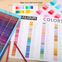 Coffret de 520 Crayons de Couleur KALOUR en Boîte Métallique avec 520 Crayons de Couleur Premium pour Croquis et Dessin Comme Fournitures d'Art et Cadeau