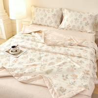 Couette Alenhome 100% Coton Chaude et Rafraîchissante pour Climatisation, Lavable, Simple, Patchwork, Simple/Double, Fine, pour l'Été