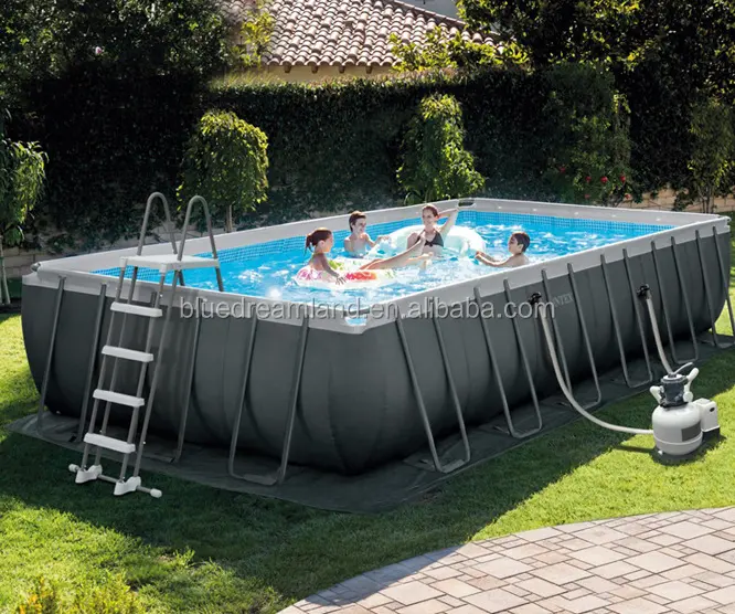 INTEX 26364 size 7.32x3.66x1.32m ULTRA XTR RECTANGULAR steel metal frame swimming pool for family children and adults