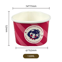 Gobelets à yaourt triangulaires biodégradables personnalisés de qualité supérieure, à paroi simple, 130 ml, gobelets en papier de qualité alimentaire très vendus