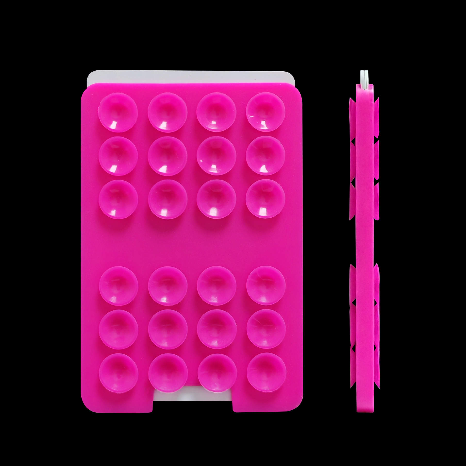 Pink Card insertion, double-sided suction cup, logo