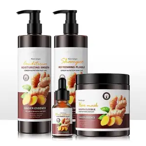 Vendita calda set per la cura dei capelli Shampoo e balsamo Anti perdita di capelli Shampoo per la crescita dei capelli zenzero Anti forfora Shampoo