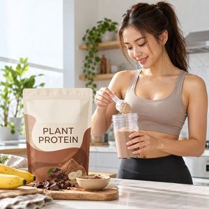 Poudre de protéines végétales directement de l'usine avec options de conditionnement en pot et en sachet, saveurs et étiquettes personnalisées - Product Image 1