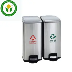 Haushalt edelstahl recycle abfall bin mülleimer fuß pedal bin 30L/60L/90L/120L