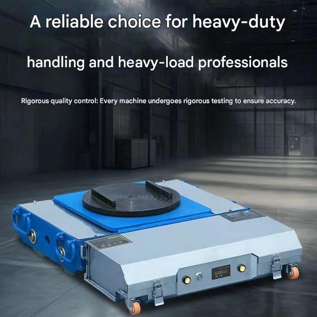 20T Cargo Roller Dolly Moving Skates Remote Control Electric Tank Heavy Duty Goods Trolley Lithium Battery 5-6m/min Dual-channel
