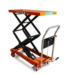 Lifting height 1300mm portable hydraulic platform manual scissor lift table