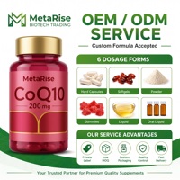 Gélules d'Élixir Vert Coenzyme Q10, 120 unités, pour Adultes, Soutien Énergétique et Santé Osseuse, 2 Gélules par Jour, Durée de Conservation de 24 Mois, OEM Privé