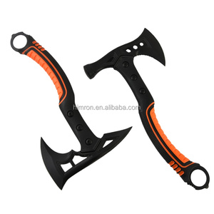Hache de survie en plein air DIY Grade Hache tactique <span class=keywords><strong>multifonction</strong></span> en acier inoxydable avec poignée en caoutchouc à double lame Outils de camping - Product Image 4